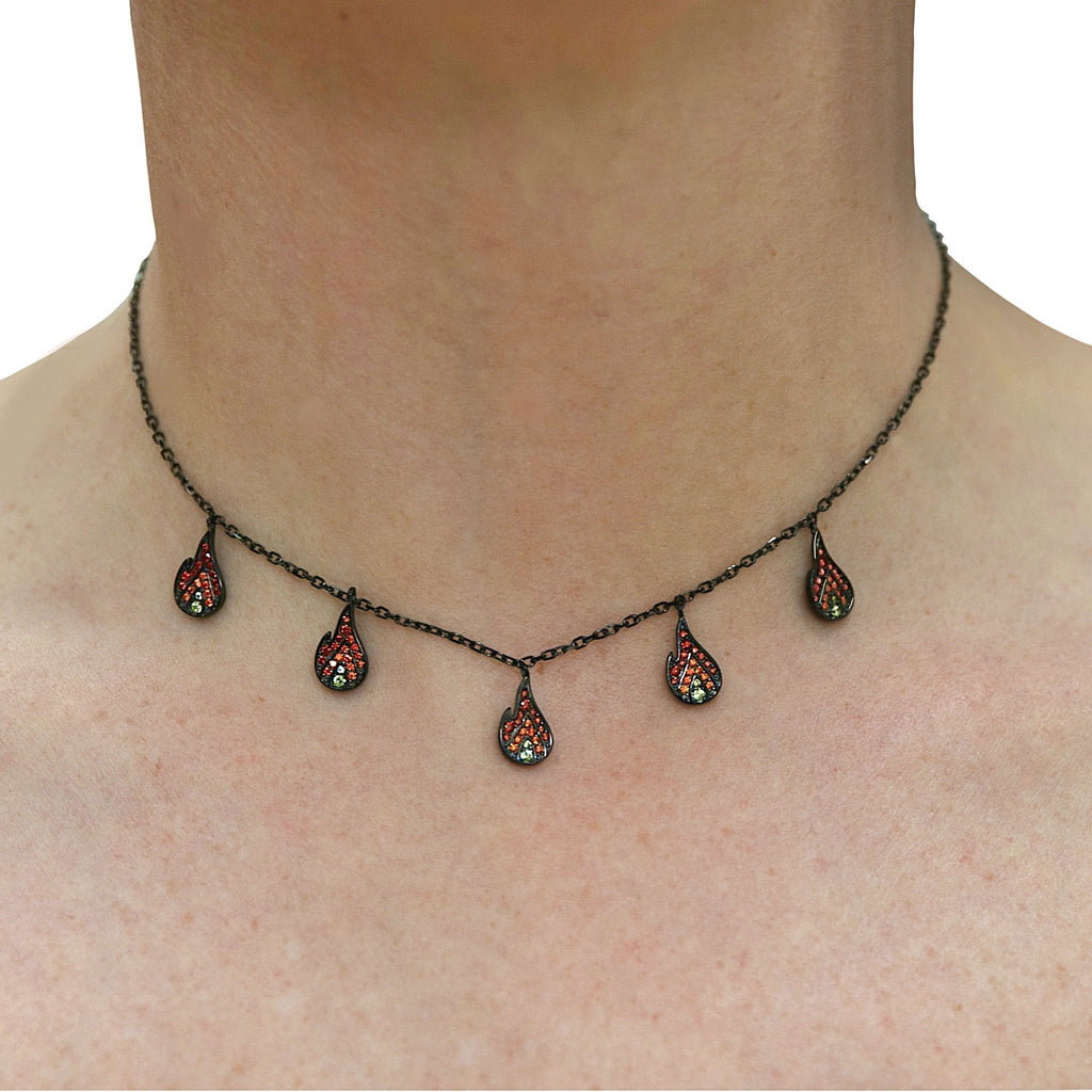 Flame Charm Necklace - laurieleestudio