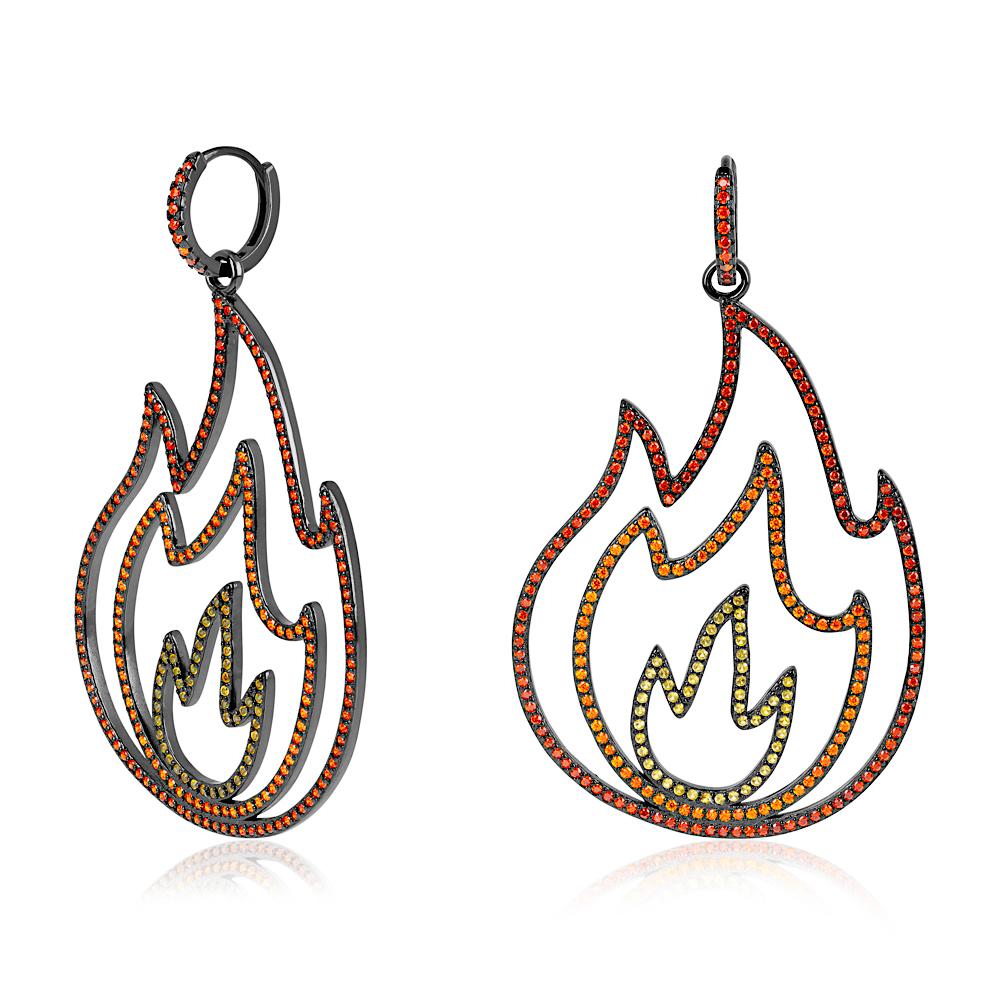 Flame Drop earrings - laurieleestudio
