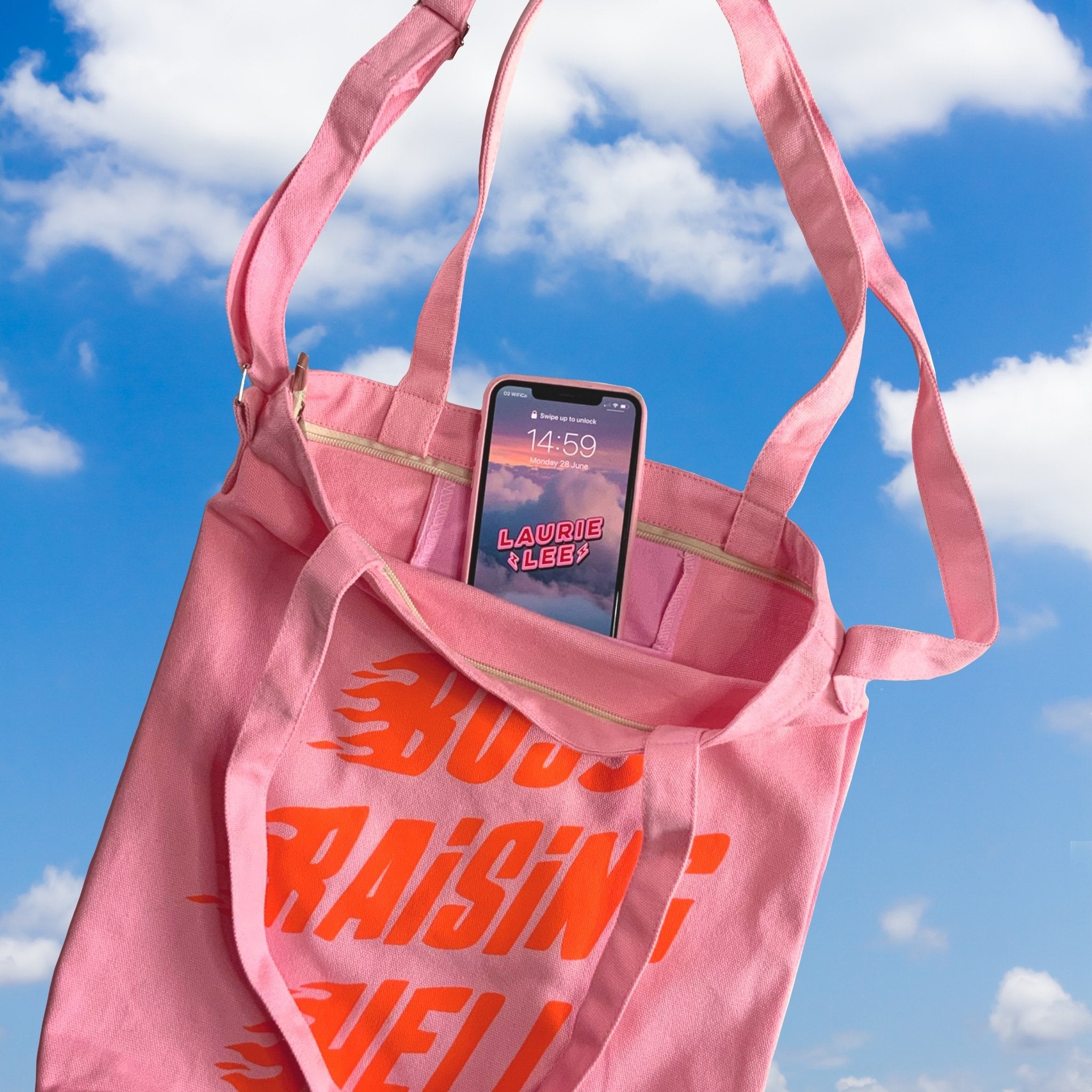 Busy Raising Hell tote bag | laurieleestudio