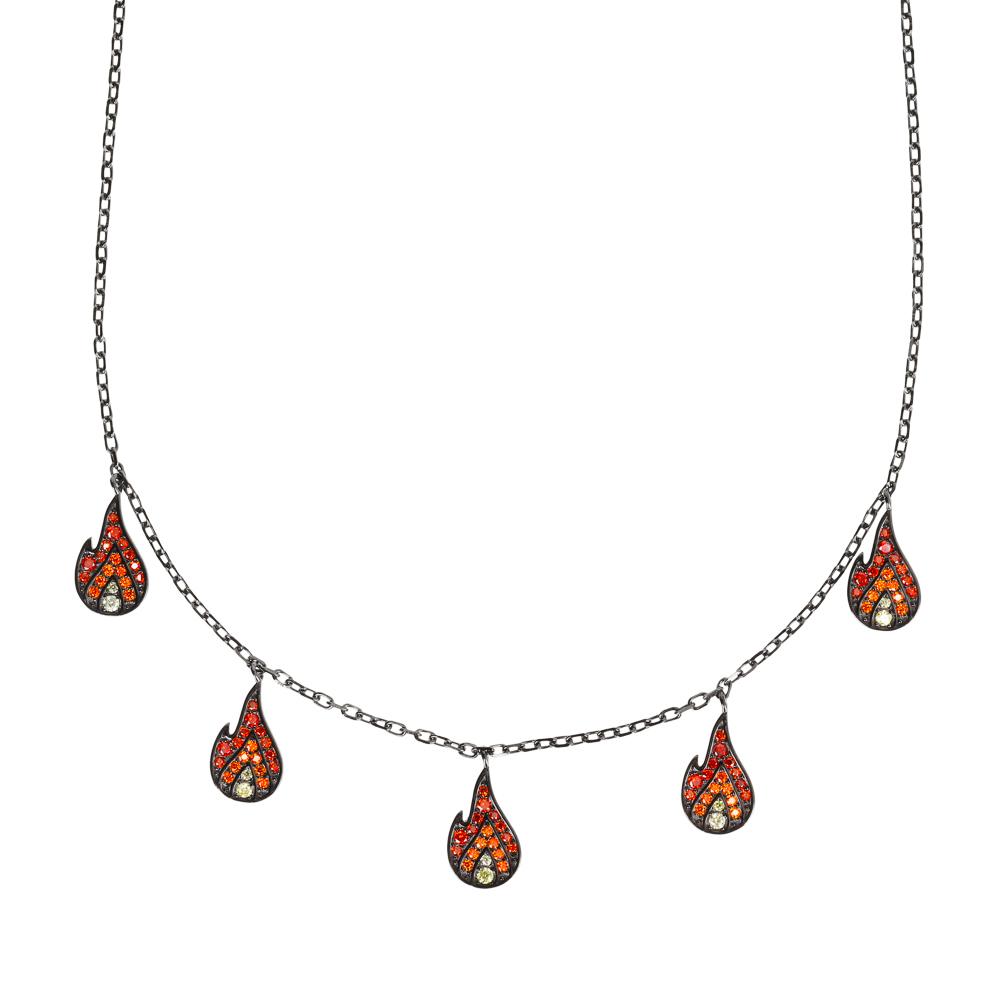 Flame Charm Necklace - laurieleestudio